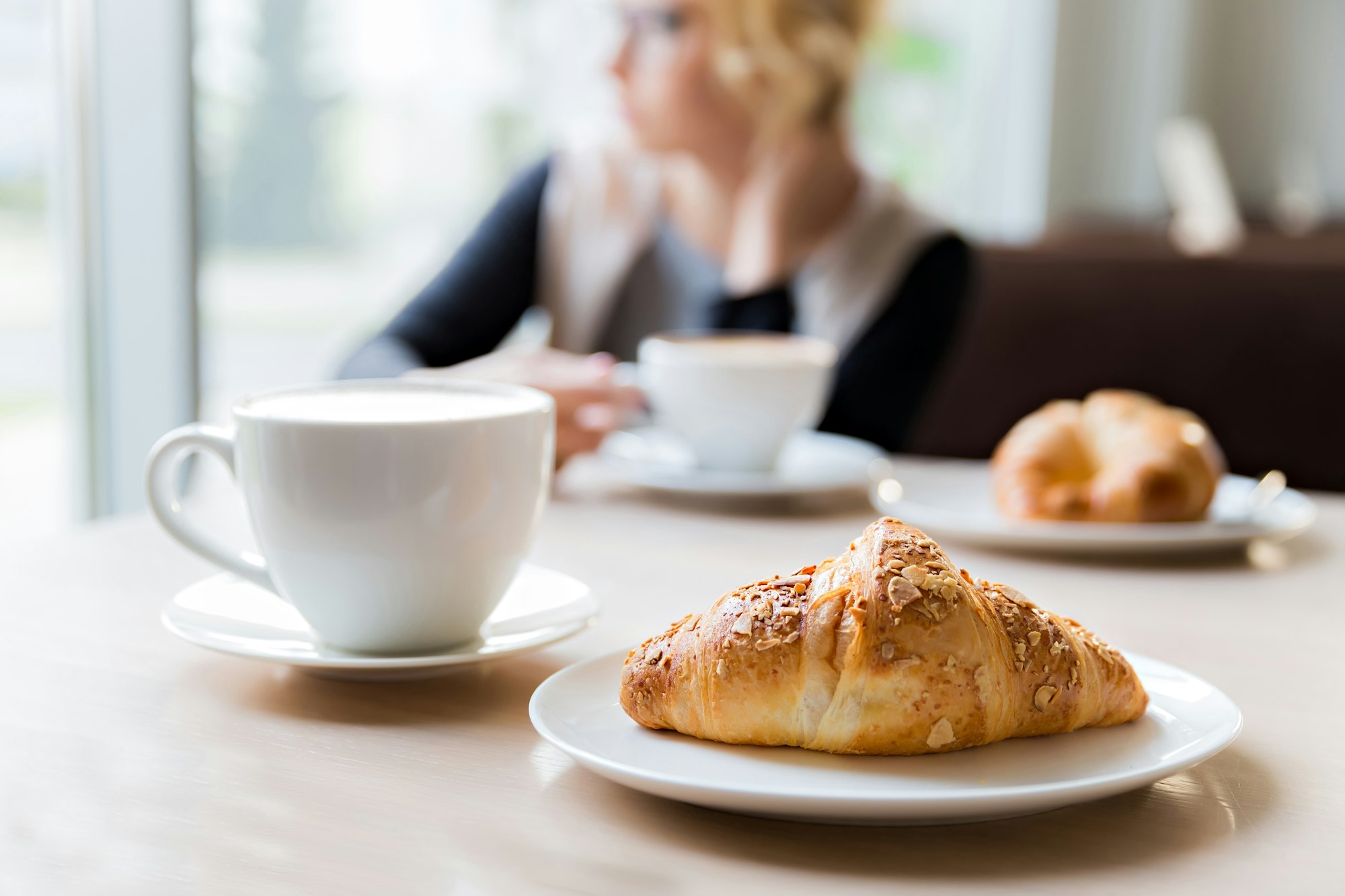 Croissant with coffee